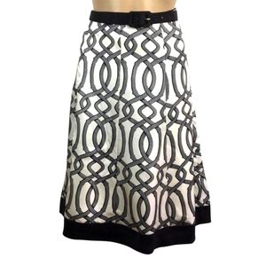 White House Black Market Silk Midi Skirt